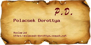 Polacsek Dorottya névjegykártya
